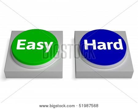 Easy Hard Buttons Shows Easiest Or Hardest