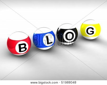 Blog Word Shows Weblog Blogging