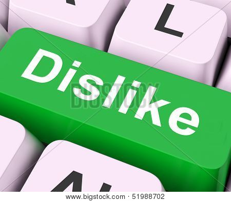 Dislike Key Means Hate Or Loathe.