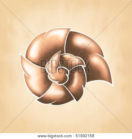 Vector abstract chocolate cochlea