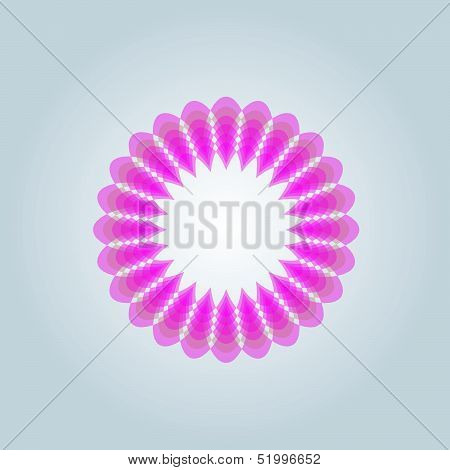 Zone de texte floral rose