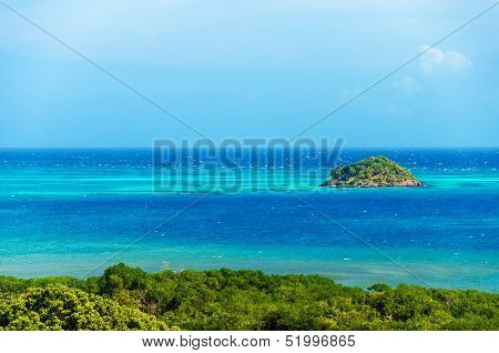 Island And Blue Sea