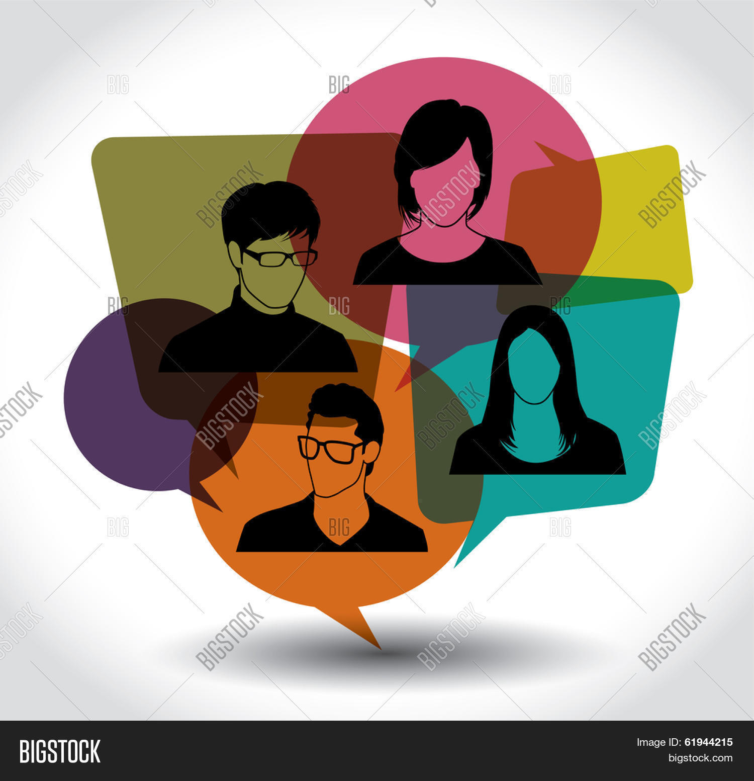 Group People Speech Vector & Photo (Free Trial) | Bigstock