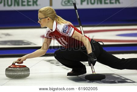 Curling Women Russia Alexandra Saitova Delivers