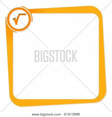 Vector Box For Any Text With Radix Sign