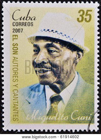 CUBA - CIRCA 2007: A stamp printed in cuba shows Miguelito Cuni