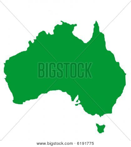 Osnovy mapa Austrálie a Tasmánie