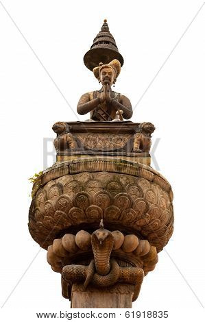 King Bhupatindra Malla Statue In Nepal