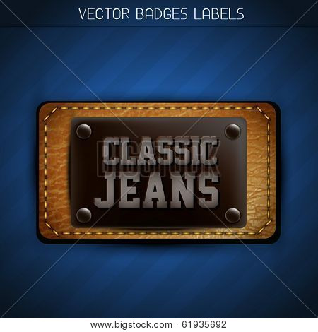 vector classic jeans label design