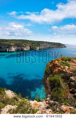 Cala Macarella Ciudadela Menorca turquoise Mediterranean sea in Balearic islands