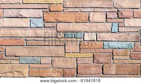 Seamless Flagstone Wall Background