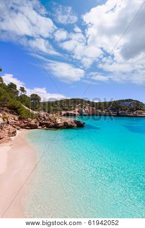 Cala Mitjaneta in Menorca Ciutadella at Balearic islands