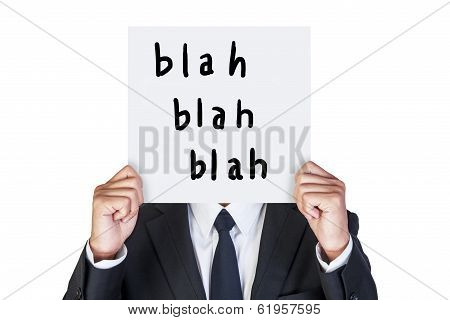 Businessman Holding Paper