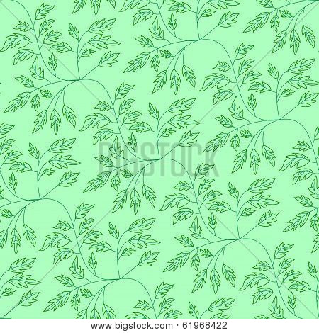 Abstract Elegance Natural Seamless Pattern With Leaf