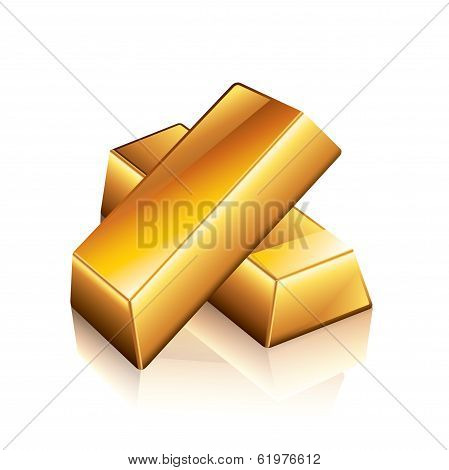 Gold Bars Vector Illustration