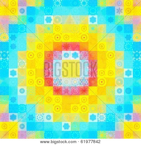 Color Background With Abstract Mosaic