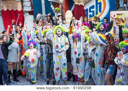 Costumed People In Carnival