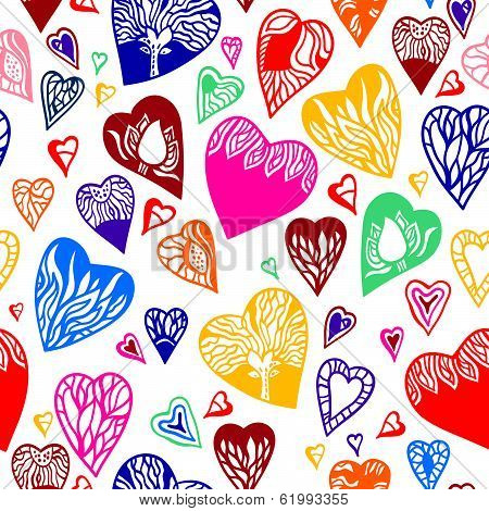 Vector seamless pattern of heart