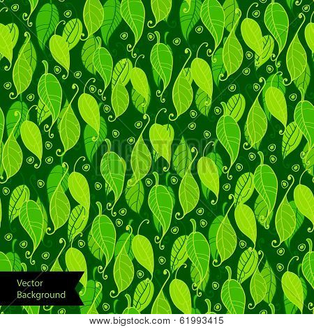 Green leaves surface texture