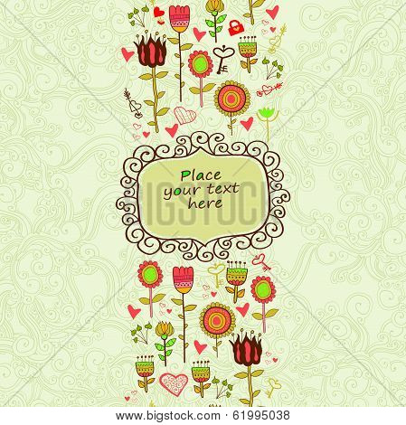 Floral seamless pattern with flowers