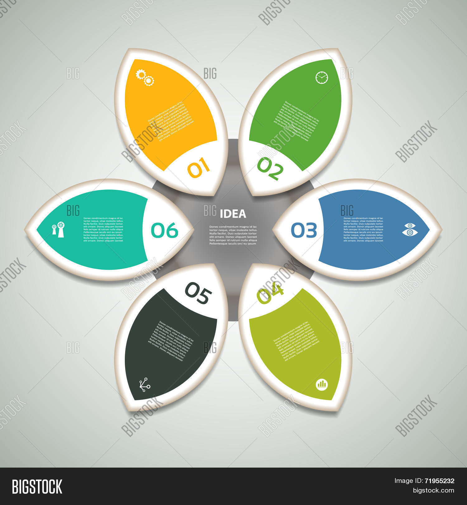 Cyclic Diagram Six Vector & Photo (Free Trial) | Bigstock