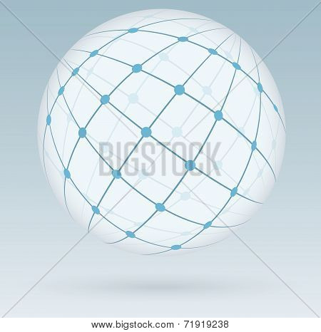 Global Network Connections, Vector Illustration