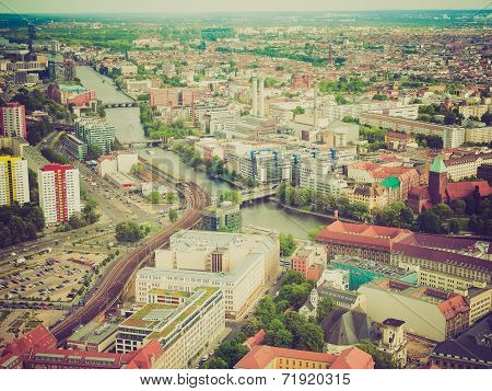 Retro Look Berlin Aerial View