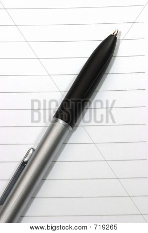 leer leere Ring, Notepad, eine Feder