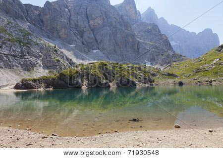 Coldai Lake, In The Dolomites
