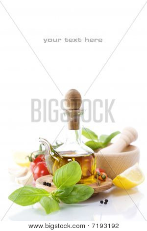 olive oil and vegetables
