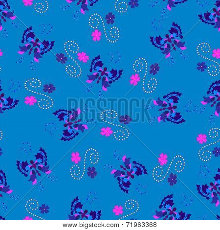 seamless butterfly on blue