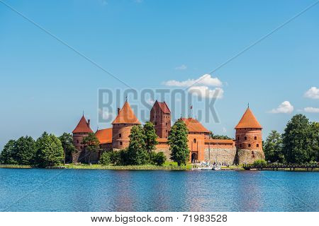 Trakai Castle . Island castle in Trakai.Lithuania