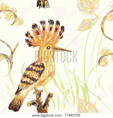 Seamless vintage pattern consist of Odud