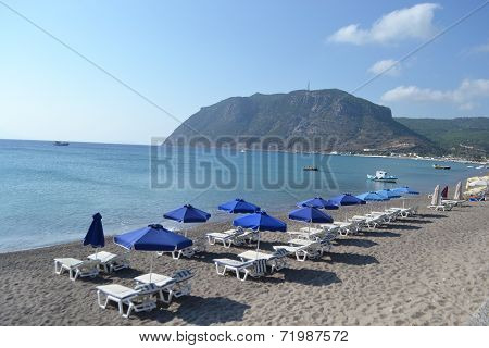 Beach On A Greek Island Of Kos.