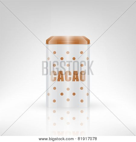 Cacao metal can