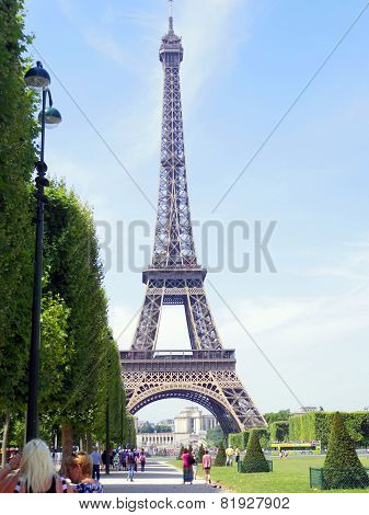 Paris France - July 2014 -eiffel Tower Tourist