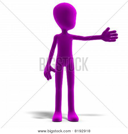 symbolické 3d znak mužského toon nám ukazují
