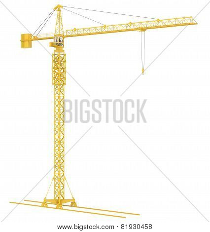Yellow tower crane