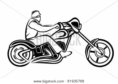 Rider on a chopper
