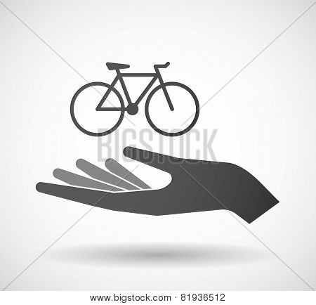 Hand Giving A Bicycle