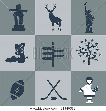 Vector north america trave lblack