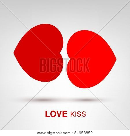 Valentine's Day creative concept - Love Kiss