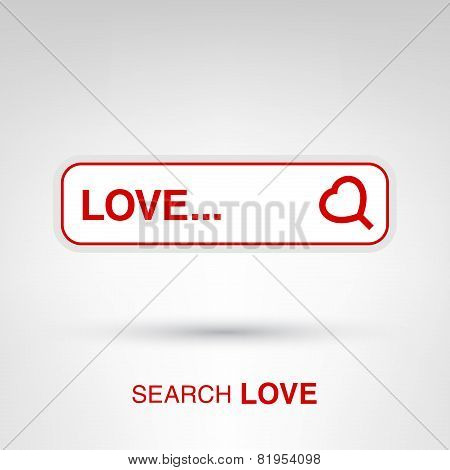 Valentine's Day creative concept - Love search
