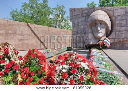 The Eternal Flame In The Memorial Complex Of City Samara, Russia