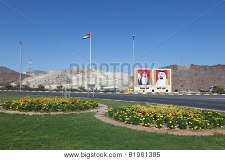 Roundabout In Fujairah, UAE