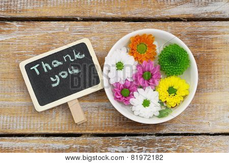Thank you card with Santini flowers