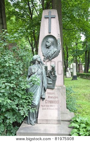 Necropolis. Grave Of The Opera Singer Fedor Stravinsky