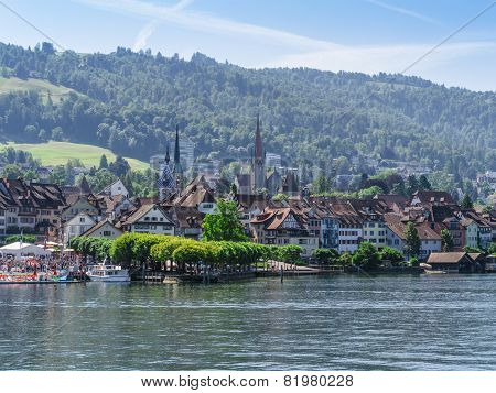 City Of Zug Switzerland In The Summer
