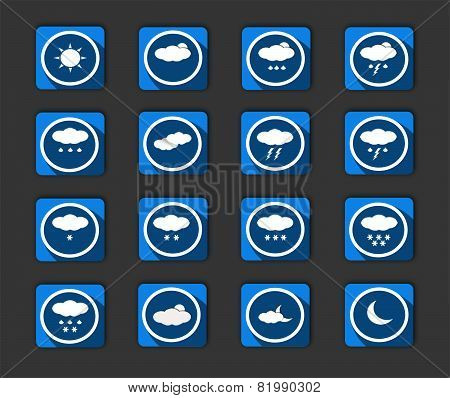 Weather Icons Blue