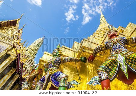 Warriors at the Emerald Buddha Temple, Thailand